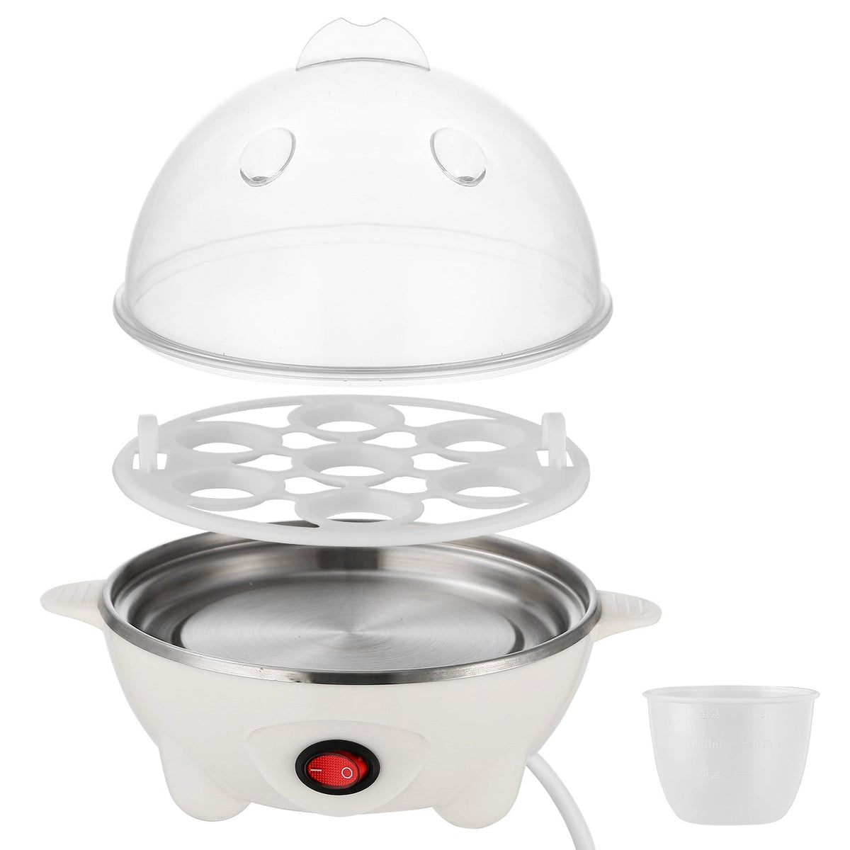 7-Egg Electric Egg Cooker – Auto Shut-Off, 350W, Hard & Soft Boiled, Steam Cooker