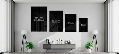 Misty Snow Peak Mirror Lake Glass Wall Art