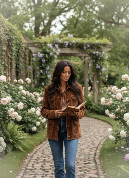 Full Size Button-Down Long Sleeve Jacket Plus Size
