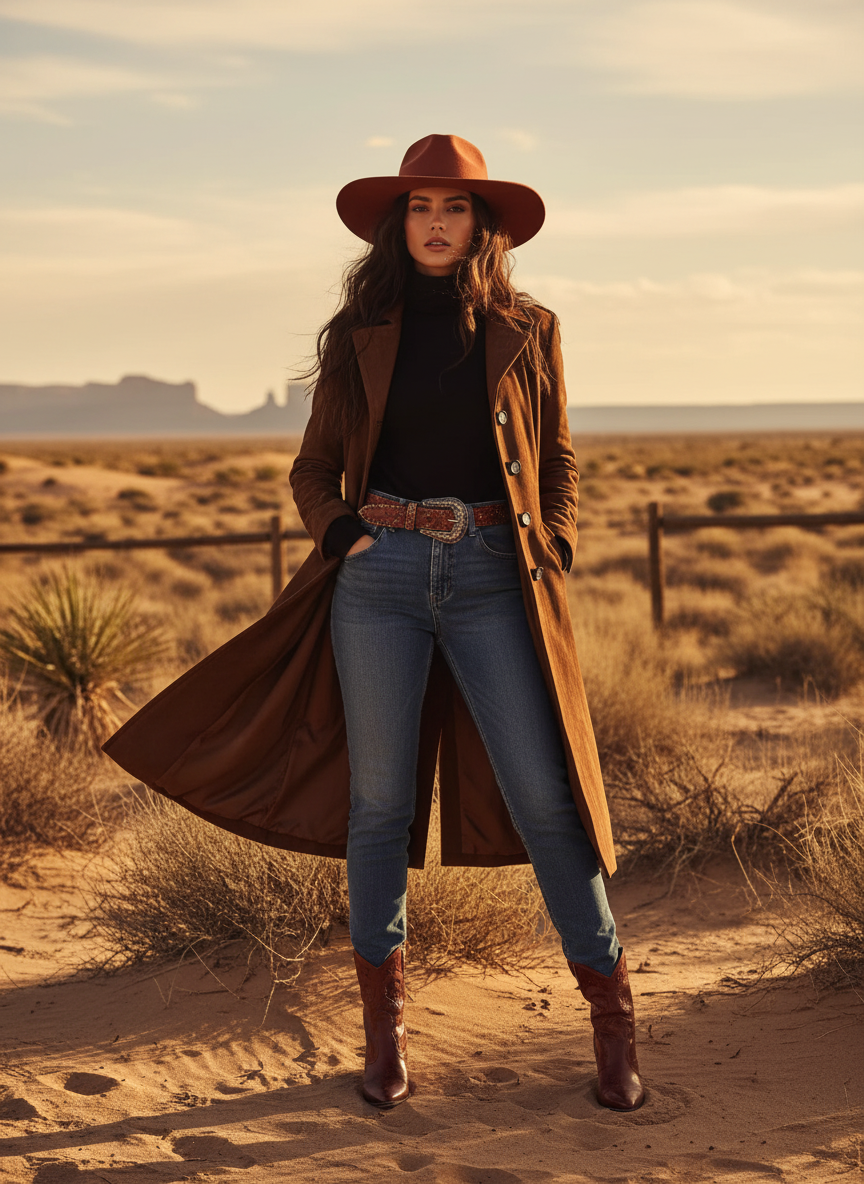 Western Editorial Trench Coat