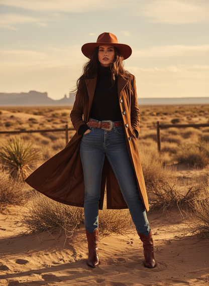 Western Editorial Trench Coat