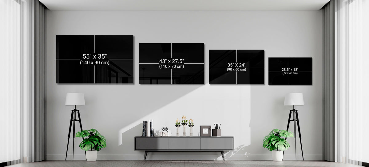 Misty Snow Peak Mirror Lake Glass Wall Art