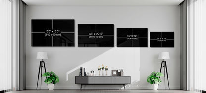 Misty Snow Peak Mirror Lake Glass Wall Art